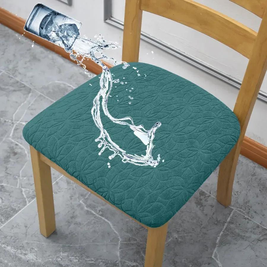 

Чехол на сиденье стула из жаккарда, Эластичный чехол на сиденье для кухни, Защитный чехол для обеденного стула, Доступный эластичный чехол для дома и отеля 40x40cm