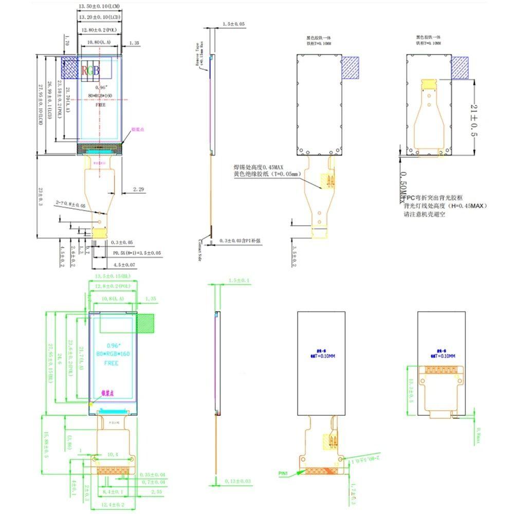 13Pin LCD Display Panel LCD Screen Color Screen Module TFT Screen Module MCU Development Project