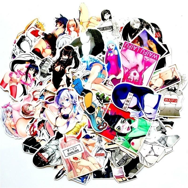 10/50PCS Quadratic Animation Cartoon Bunny Girl Sticker Trend Suitcase Luggage Graffiti Sticker Car Notebook Laptop Fashion Waterproof Decal