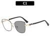 Cat-eye photochromic sunglasses—sun-protective shades for outdoor vacations.
