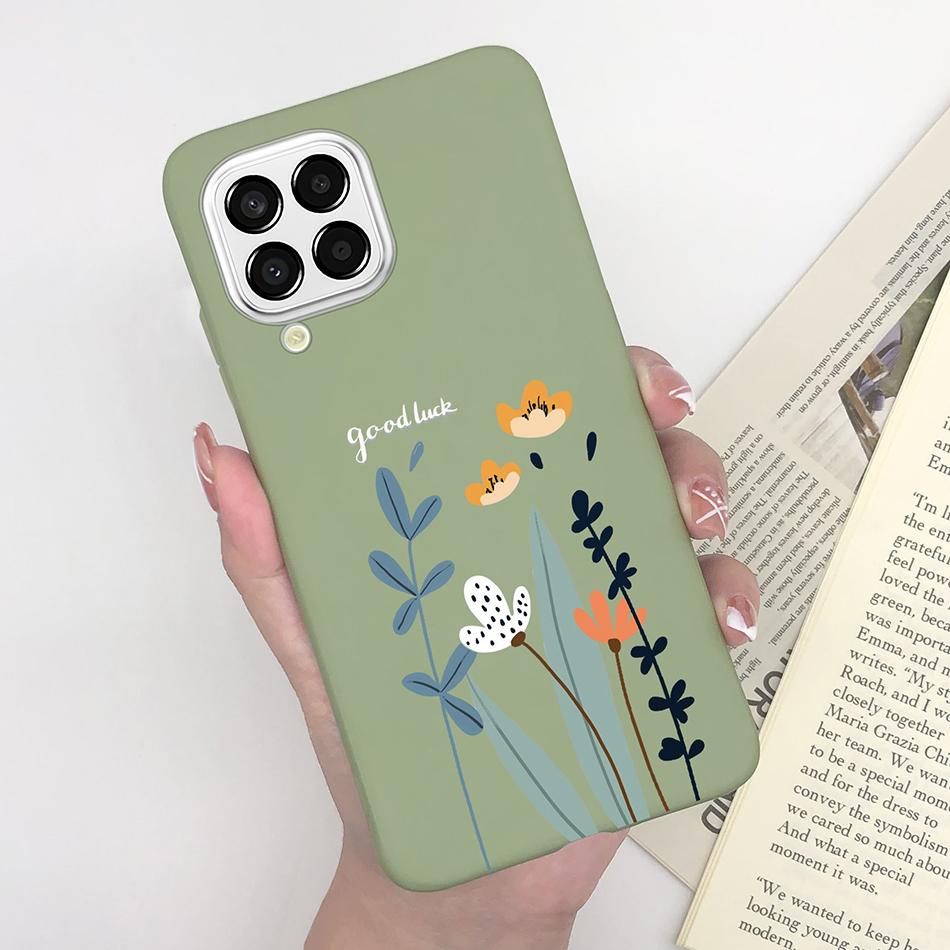 For Samsung Galaxy M33 5G Case Heart Cartoon Silicone Matte Shockproof Phone Cover For SamsungM33 GalaxyM33 M 33 Funda Shell TPU