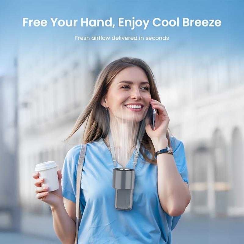 Portable Electric Fan, Rechargeable Handheld Fan, 6000mAh, with Ice Pack, 199 Speed Handheld Turbo Fan, with Digital Display Screen Quiet,