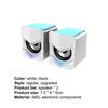 2 Stück Computerlautsprecher Sound ABS Mini Stereo Klar USB Kabelgebunden Subwoofer Lautsprecher