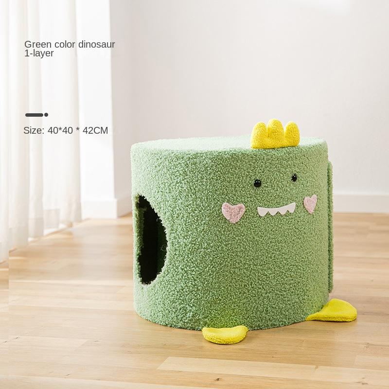 Cadru de cățărat pentru pisici din catifea, așternut pentru pisici, arbore pentru pisici, găleată din sisal, turn mare multifuncțional pentru pisici, coloană de zgâriere pentru pisici