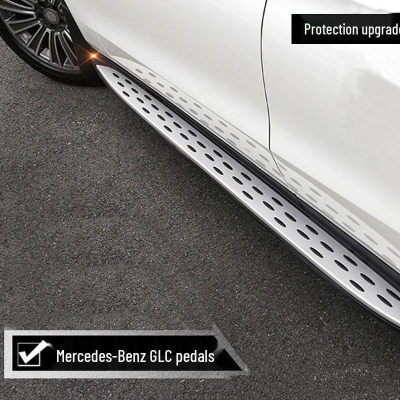 Extended Side Steps for Mercedes-Benz GLC Pedals: Compatible with GLC200, GLC260, GLC300 (Models 2016-2025)