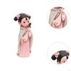 Girl Resin Statue Miniature Figurine Gift Doll Toy Folk Dress Decoraitve Sculpture Traditional