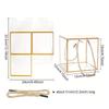 8pcs Transparent PVC Gift Boxes with Polyester Cord Handles Square Clear Box Gift Packing Box Jewelry Ornament Packaging Display Clear Display Cases