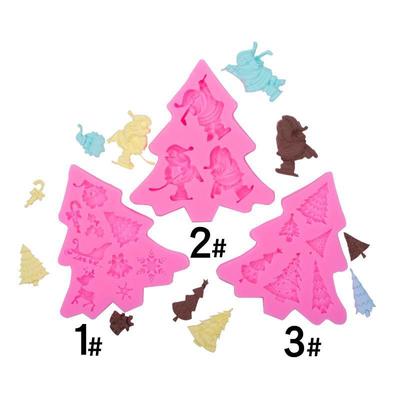 Weihnachts-Silikonform für Kuchendekoration: Mit Schneeflocken, Elchen, Weihnachtsmann und mehr