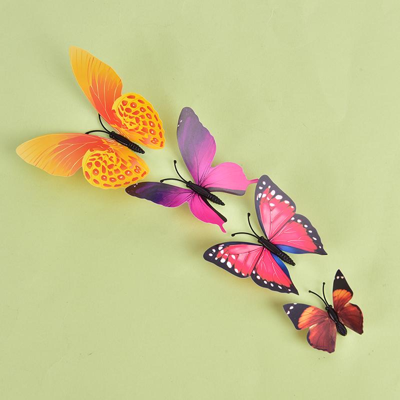 12pcs Butterfly Magnets Stickers Kitchen Magnets Refrigerator Home Ornament Lots