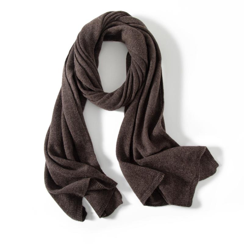 MERRILAMB High Quality Unisex 100% Cashmere Scarf Winter Fashion Plain Solid Warm Cashmere Shawl Wrap Long Scarves for Women Men