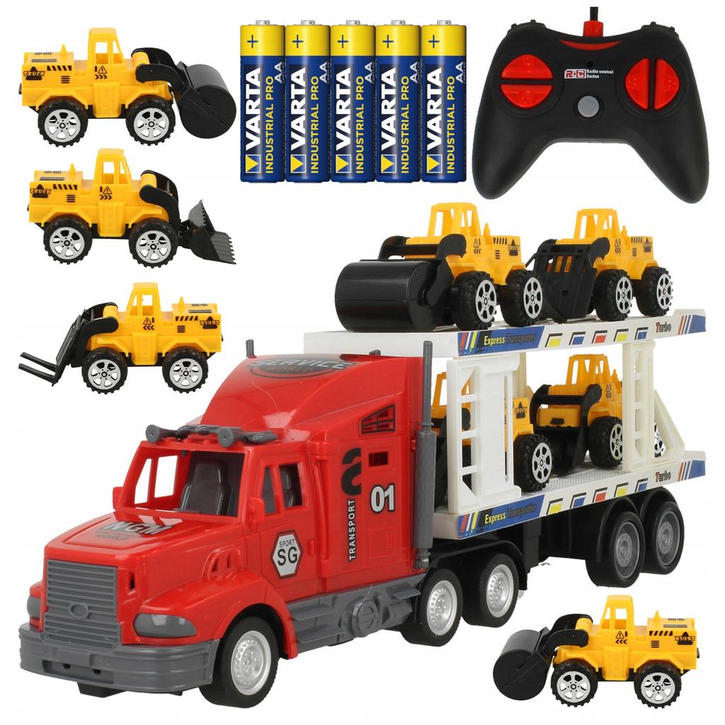 [PACZB][5] Large RC Truck + 4 Construction Vehicles (U953 + 5x B17) U953Z