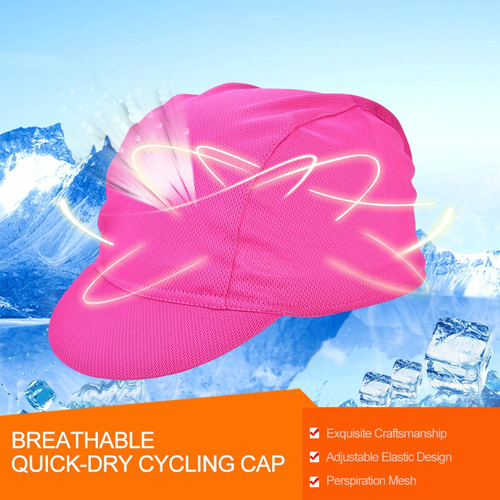 Breathable Quick Dry Cycling Cap Outdoor Sports Sunhat Bicycle Helmet Wear Hat(Rose Red)