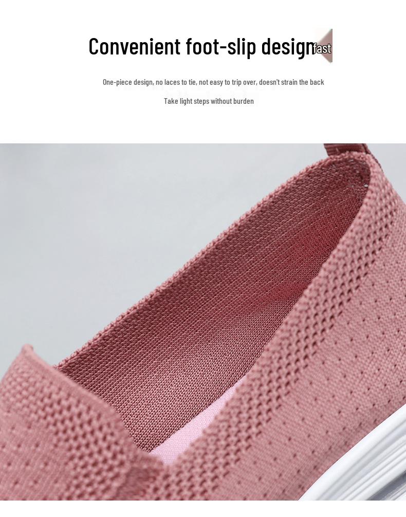 Women's Casual Thick-Soled Breathable Mesh Height-Increasing Shoes with Soft, Shock-Absorbing Air Cushion Soles