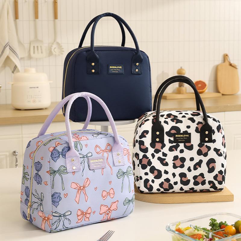 Portable Large Capacity Handheld Lunch Bag Office Worker Lunch Box Handbag Insulated Bag Bento Bag Outdoor Camping Picnic Basket Ice Pack