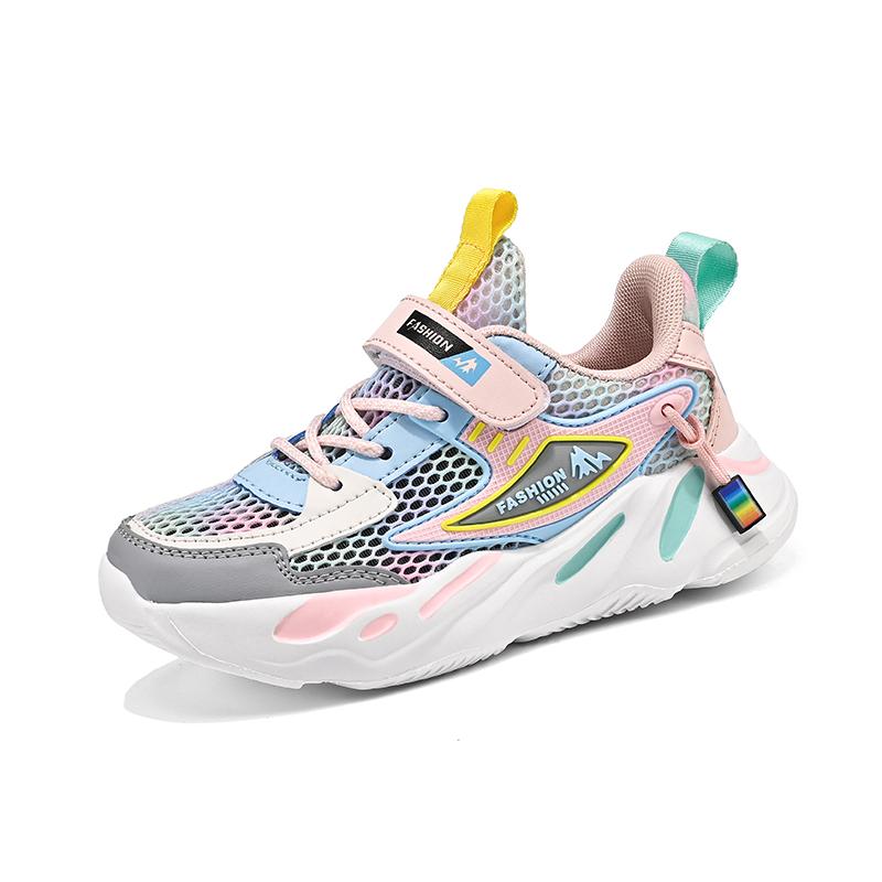 Fashion Children Shoes Girls Sneakers School Sports Summer Mesh Breathable For Kids Tennis Casual Shoes