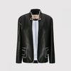 Cotton Trimming Vegetable Lamb Leather Jacket J12690os