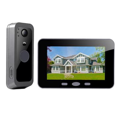 2.4G Wireless Smart Doorbell Ring Door Camera Intelligent Video  80 Degree Wide-angle Lens Bidirectional Visual Intercom