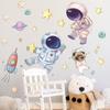 Cute Space Astronaut Wall Stickers For Kids Nursery Room Wall Decor Removable