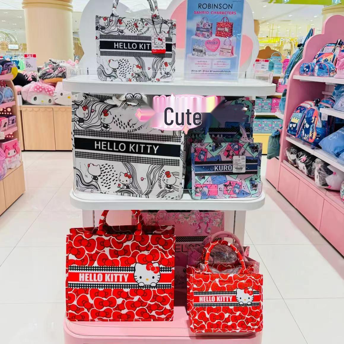 

2024 Large Capacity Japanese Style Canvas Tote Bag - Cute Cartoon Design