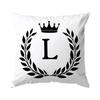 A-Z Crown Letters Decorative Cushions Pillowcase Polyester Cushion Cover Throw Pillow Sofa Decoration Pillowcover Home Decor