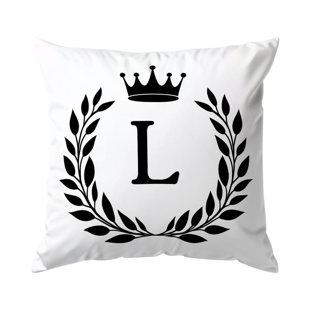 A-Z Crown Letters Decorative Cushions Pillowcase Polyester Cushion Cover Throw Pillow Sofa Decoration Pillowcover Home Decor