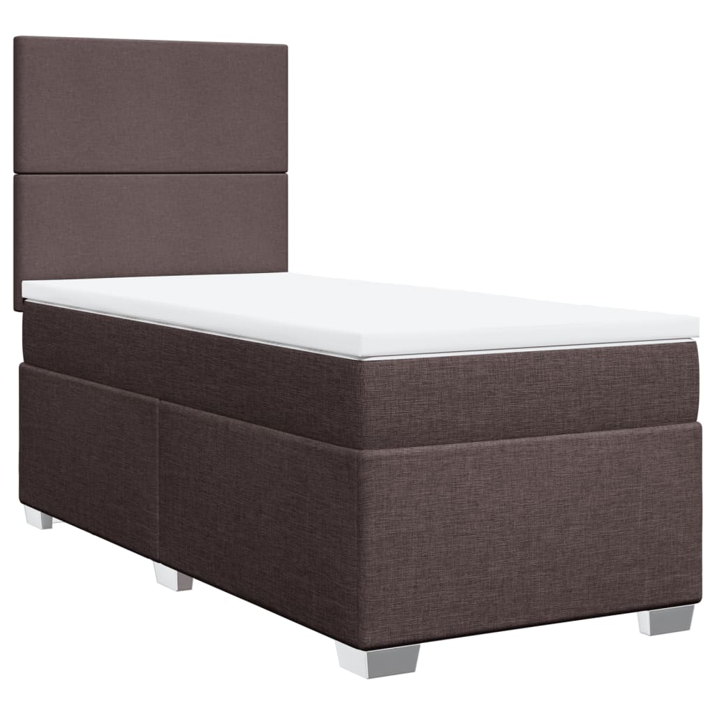 Vidaxl Continental Bed With Mattress, Brown, Fabric, 90X190 Cm