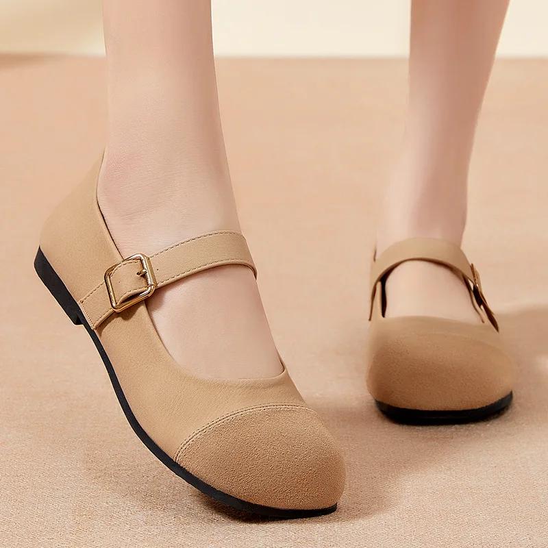 Fashion Womens Leather Loafers Slip On Classic Soft Sole Comfort Fit for Indoor Outdoor Office Use
