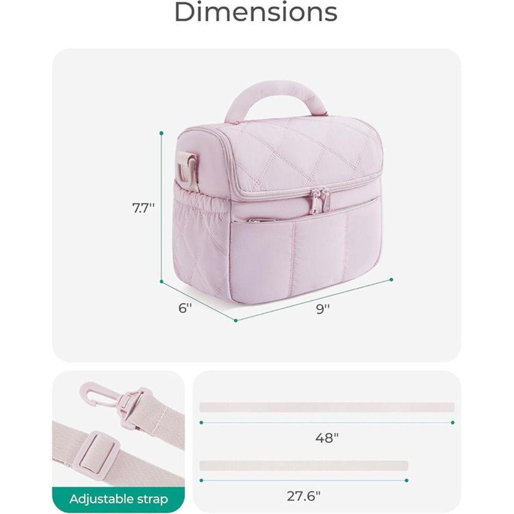 Langlebige Nylon-Lunchtasche Wiederverwendbar Auslaufsicher Isoliert Lunchbox Multifunktionale Isolierte Tasche Damen