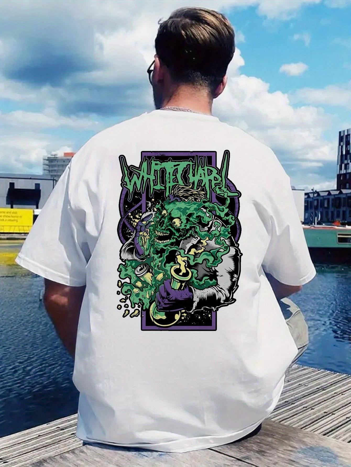 Retro Rock Band Print T-shirt XXXXL