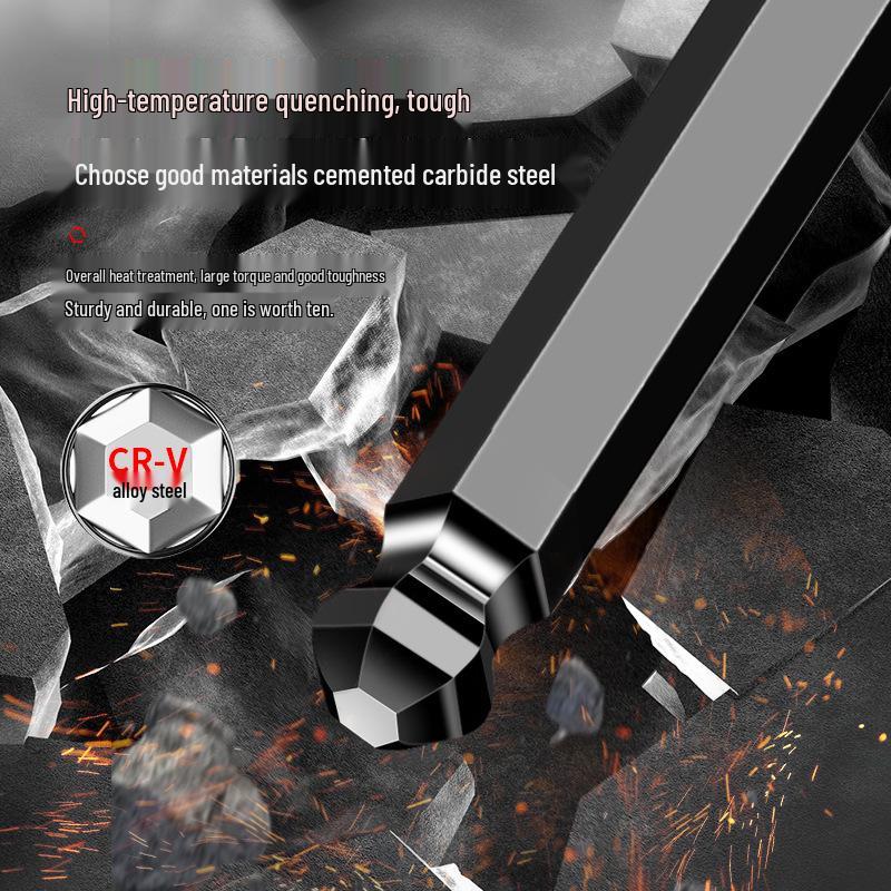 Torx Hex Key Set: 6-Point Screwdriver & Wrench Set with Extended Ball and Flat Head