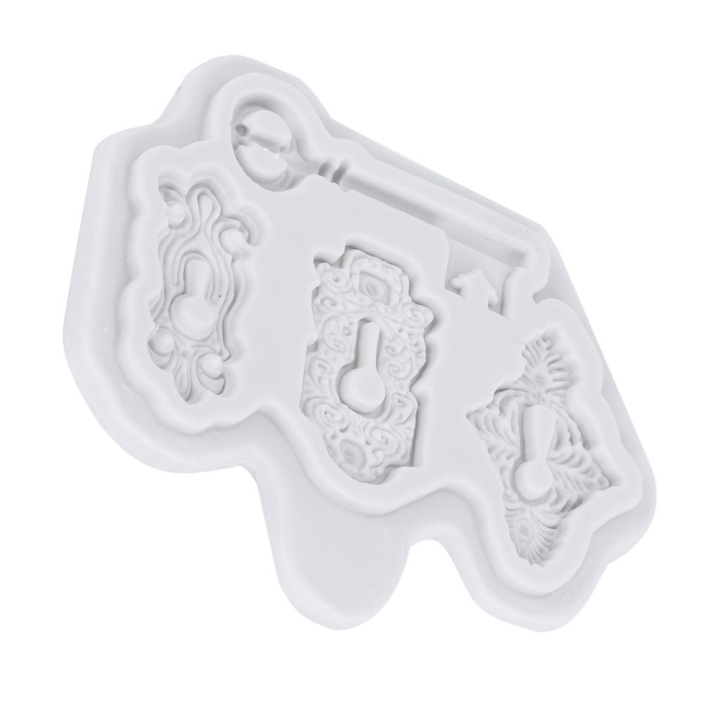 Keyhole Key Pattern Silicone Mold Fondant Chocolate Mold Baking Cake Decorating Tools50-1767 Gray