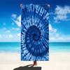 Oversized Tie-Dye Blue Beach Towel: Enjoy A Luxurious, Comfortable Experience With Vibrant Colors And Soft Absorbency