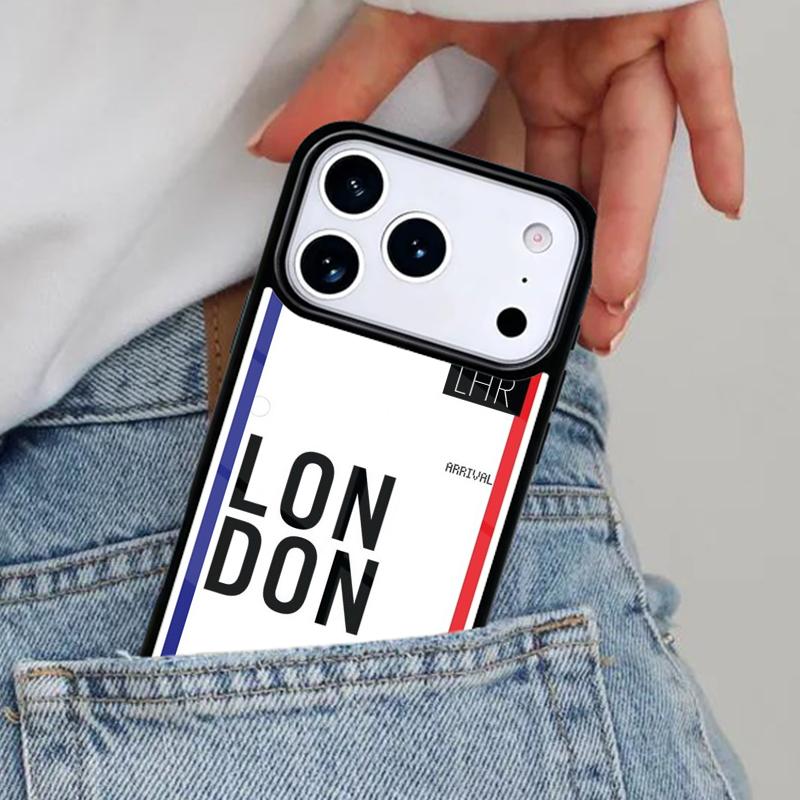 Ins Travel Label Country Customer Phone Case for iPhone 16e 15 14 13 12 17 Pro Max Plus Air 17pro Cover Coque