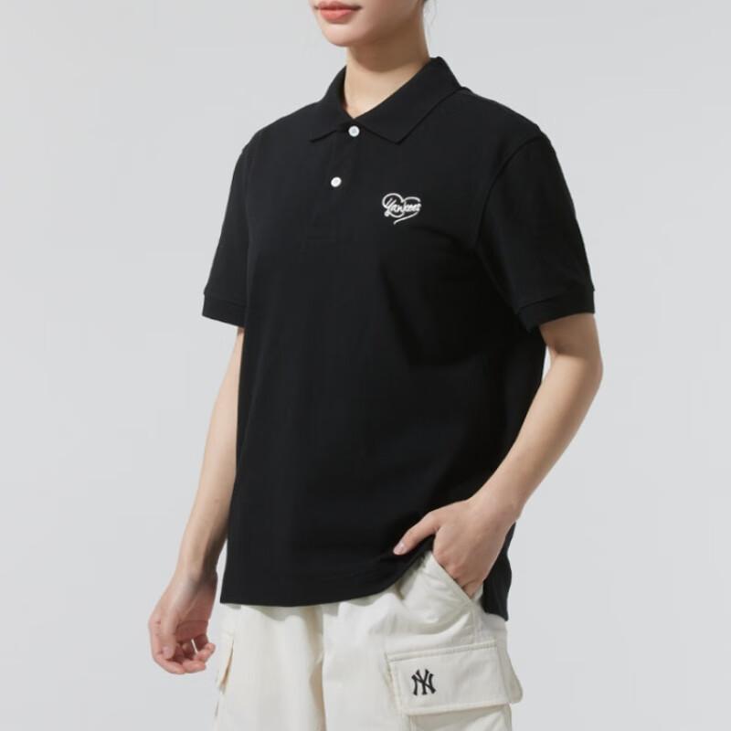 MLB New York Yankees SS25 Classic Fashion Versatile Exquisite Short Sleeve Polo Shirt Unisex tops 3APQH0153-50BKS