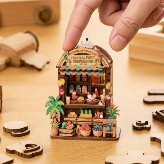 Mini Cute Refrigerator Magnets DIY 3D Puzzle Magnetic Building Blocks Assemble
