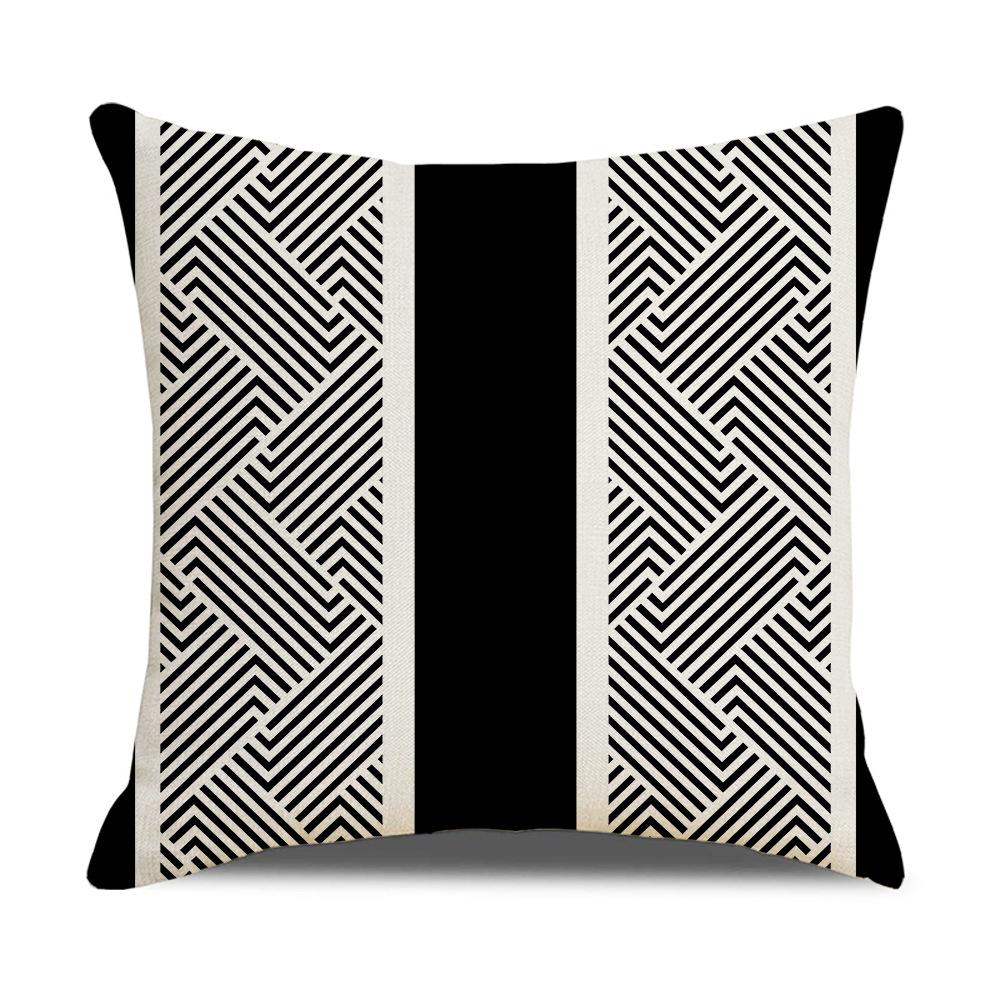 Home Furnishings Linen Cushion Covers Nordic Plaid Linen Cushion Covers Sofa Cushion Covers