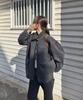 Jucyjudy J Oversized Half Black Denim Jacket Jyjk621C