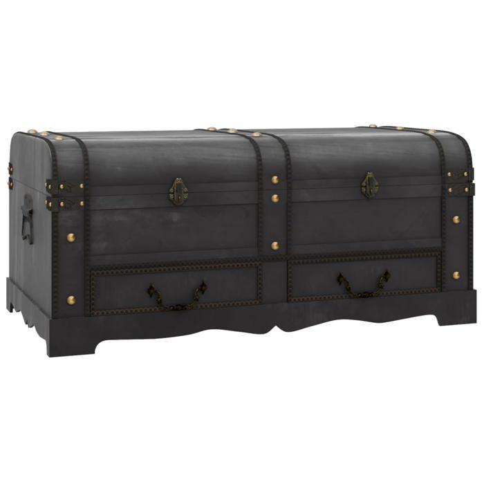 VidaXL Coffre de rangement en bois Large Noir 60797