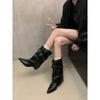 American Spice Girls Belt Buckle Pants Boots Short Boots Season Niche Design Short Boots Western Boots