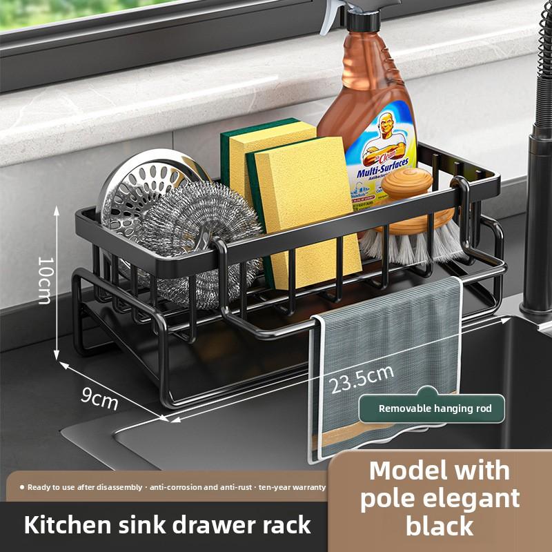 Kitchen Rack, Rag Rack, Household Sink, Drain Basket, Countertop, Multifunctional Sponge Detergent Storage Rack