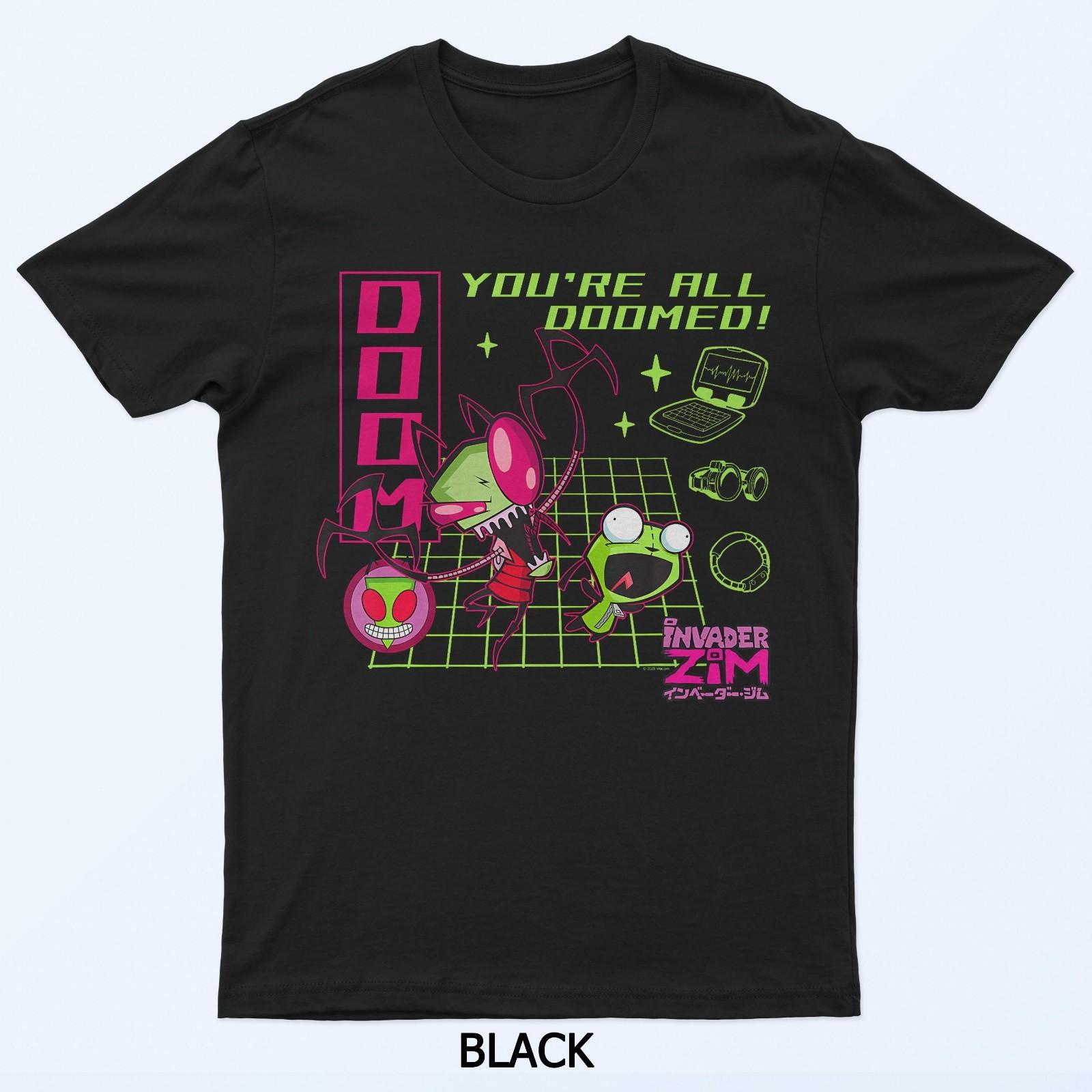 

Invader Zim You Re All Doomed Y2K Cartoon T-Shirt S