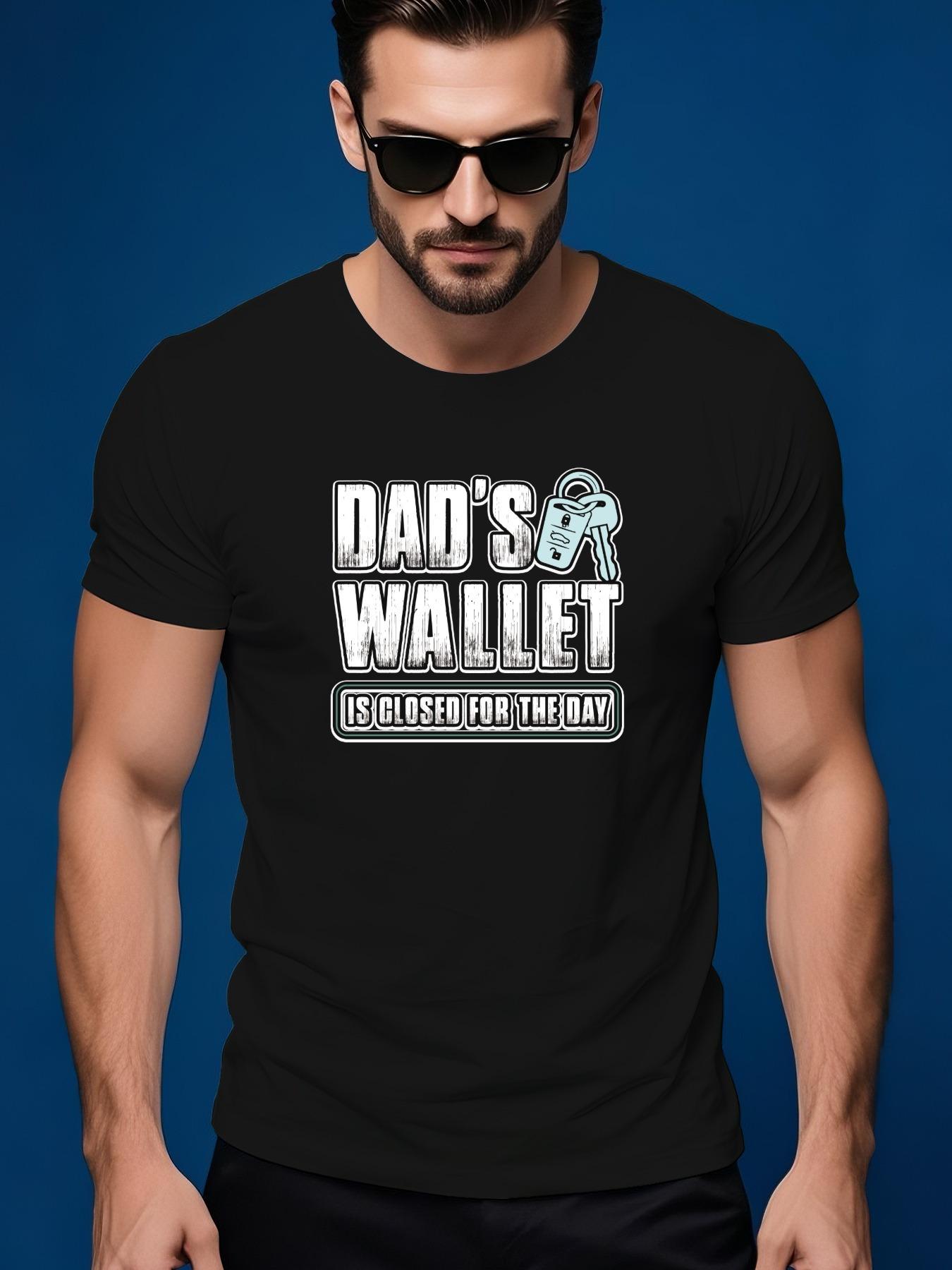 Funny Dad s Wallet Car Key Slogan Tshirt - Vibrant Yellow... M