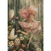 Girls and Bunny Deer Fairycore Wonderland Forest Animals Poster Canvas Painting Wall Art Pictures Girl Room Home Decor