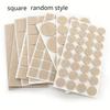 72pcs Heavy-Duty Non-Slip Furniture Pads, Beige Felt. Square & Round for Chairs, Tables On Hardwood & Metal. Damage-Free Removal