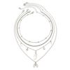Chic Multi Layer Necklace Featuring High Quality Metal Sequins And Imitation Pearls Ideal For Trendy Occasions