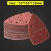 11 Holes Design Triangle Sanding Disc Self Adhesive Backing Abrasive Sanding Discs  Woodworking Use