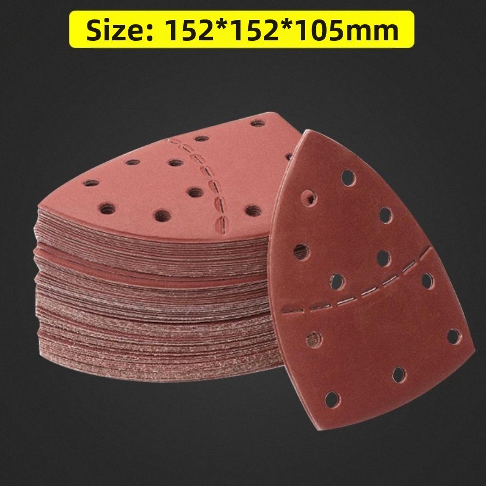 11 Holes Design Triangle Sanding Disc Self Adhesive Backing Abrasive Sanding Discs Woodworking Use