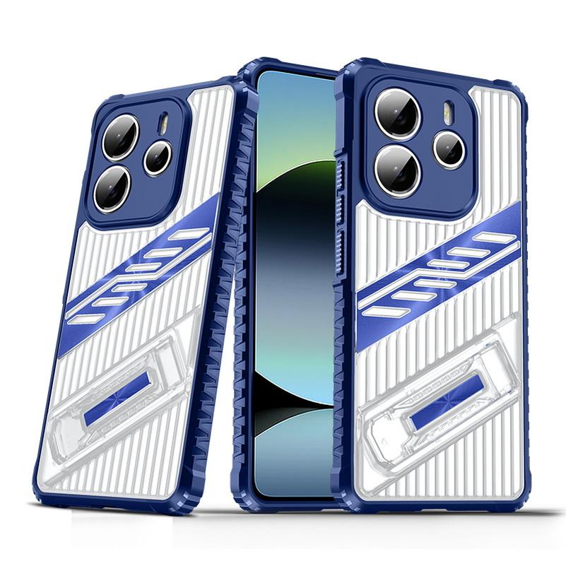 Invisible Bracket Four Corner Airbags Protect Case For Xiaomi Redmi Note 14 4G Note14 Pro + 13 Pro Redmi 14c 13C A3 Armor Cover