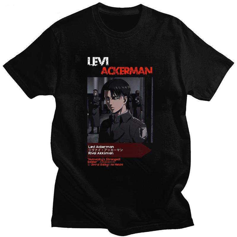 Japanese Anime Attack On Titan Men's T-shirt, Fashionable Short-sleeved Pure Cotton Personalized T-shirt for Men