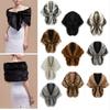 Windproof Winter Scarf Warmth Elegant Stole Fashion Faux Fur Shawl  Women's Winter